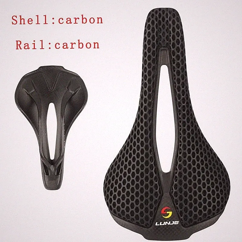 159g 3D Printed Bicycle Saddle Carbon Hollow Comfortable Breathable Bike Seat
