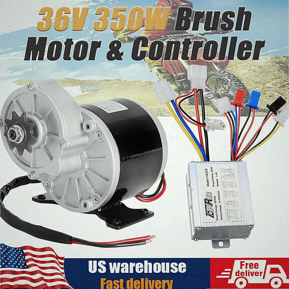 36V 350W Brush Motor & Speed Controller For Electric Scooter E-Bike Drift Trike