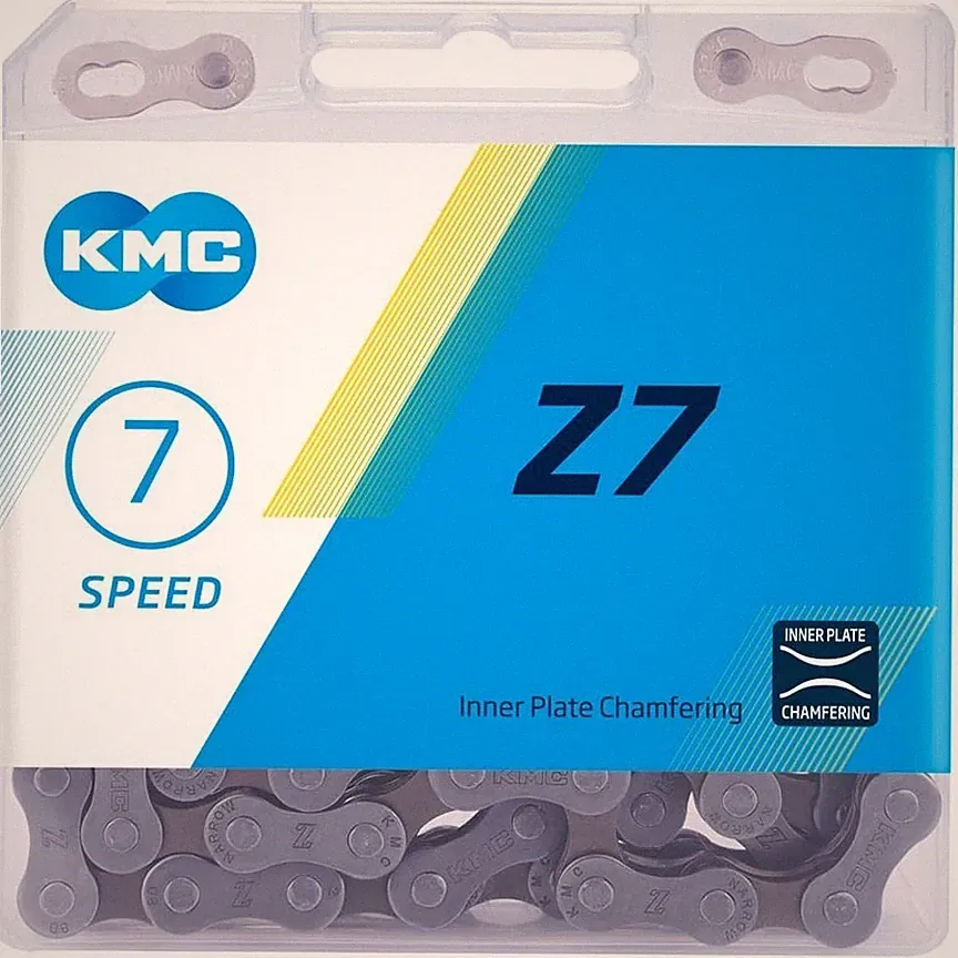 KMC Z7 Chain 7 Speed Bicycle Bike Cycle 114 Link Grey / Brown