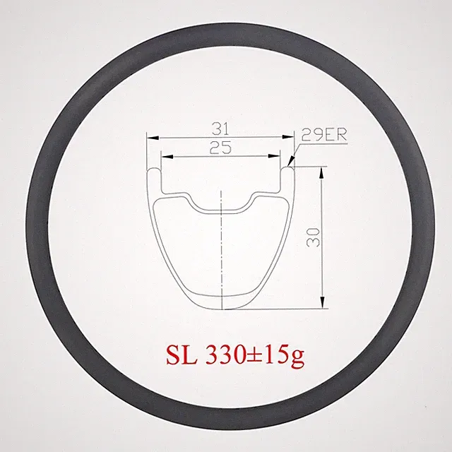 MTB Bicycle XC Carbon Rim 29er Cross Country Bike Wheel 30mm Depth 31mm Width