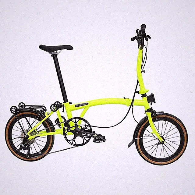 R9 16 inch 9-speed Green triple folding adult ultra light folding bicycle