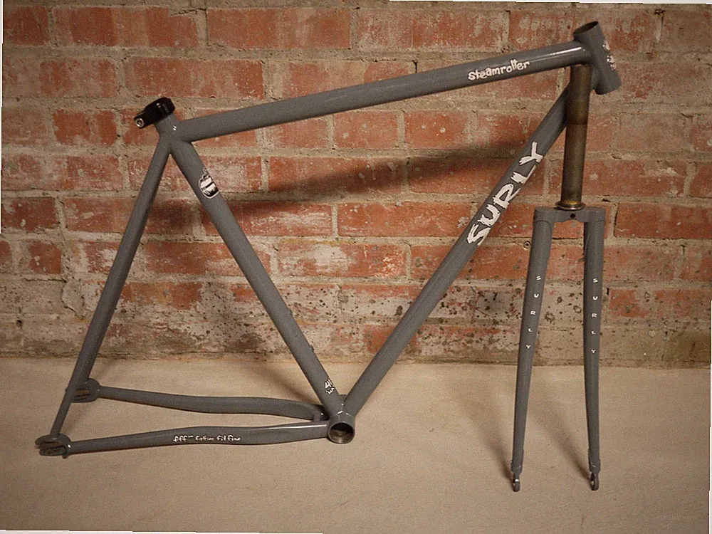SURLY Steamroller Frameset 53cm, Grey, Fixed Gear, Single Speed Great Condition!