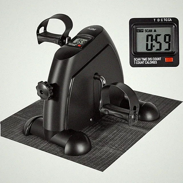 Under Desk Mini Exercise Bike Portable Arm Leg Pedal Exerciser with LCD Display